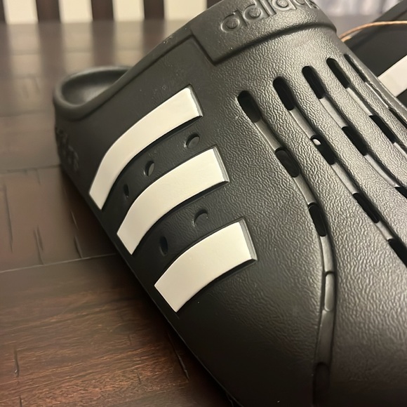 Adidas Adilette Clog Sandals Shoes new black white superstar GZ5886 Mens Sizes - Picture 8 of 11